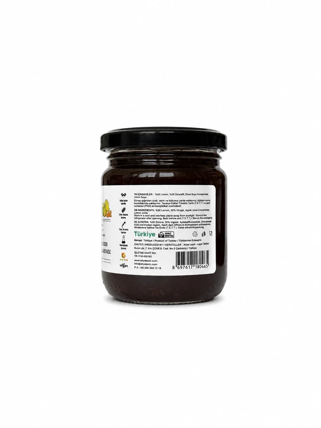 Zencefilli Limon Marmelatı 220 gr Şekersiz - görsel 3